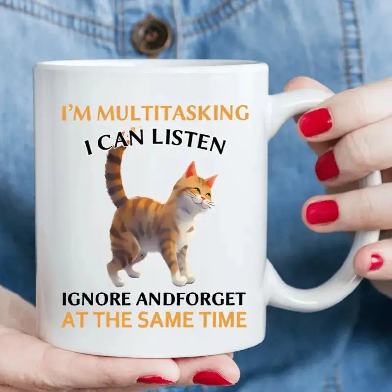 "It's Fine, I'm Fine, Everything Is Fine" Funny Cat Mug ☕🐱