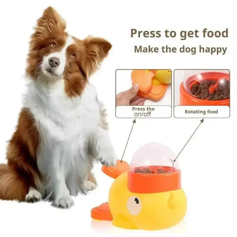 Duck Shaped Interactive Treat Dispenser Dog Toy — Slow Feeder & Brain Game 🦆🐶