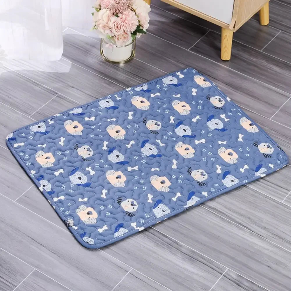 Cute Washable Dog Cooling Mat Summer Pad Breathable Pet Cold Bed Pet Ice Pad Blanket Dog Cat Sleeping Pad Pet