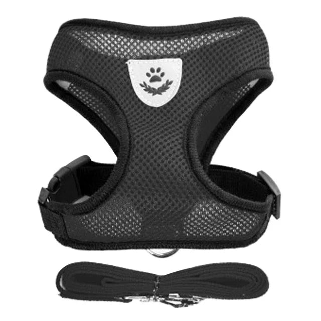 Adjustable Cat & Dog Harness Vest with Leash β Perfect for Small Pets πΎ