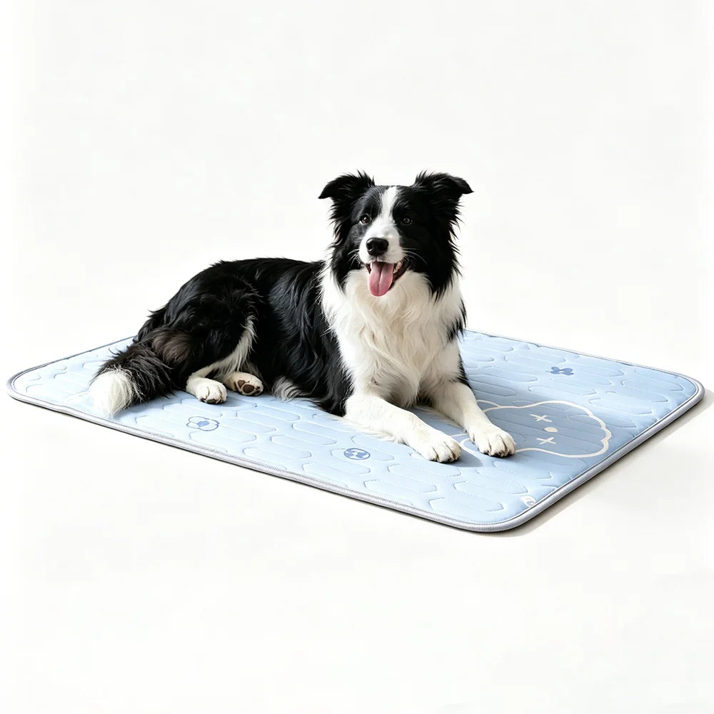 Self-Cooling Pet Mat — Advanced 4-Layer Ice Silk Cooling Pad for Dogs & Cats 🧊🐾