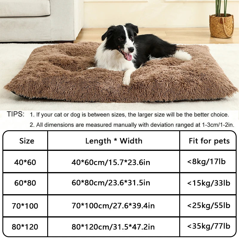 Ultra Soft Plush Dog & Cat Bed — Luxury Calming Pet Mat 🐾