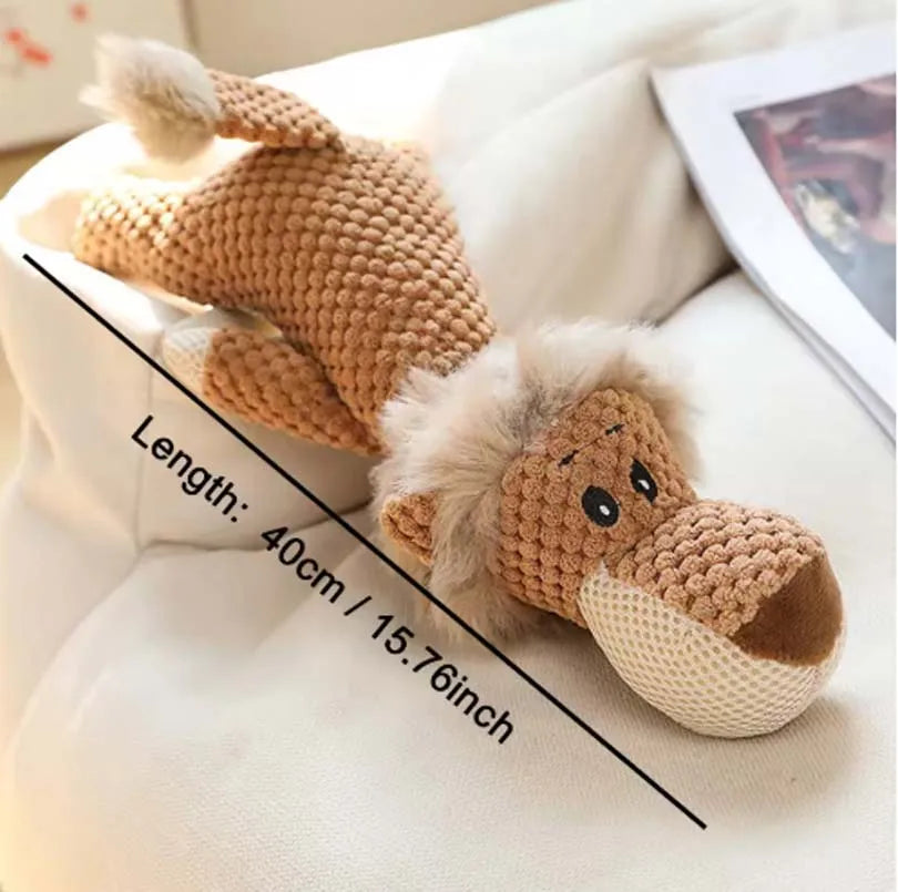 Plush Squeaky Dog Toys Set — Durable Chew Toys for Large Dogs 🐶🦁