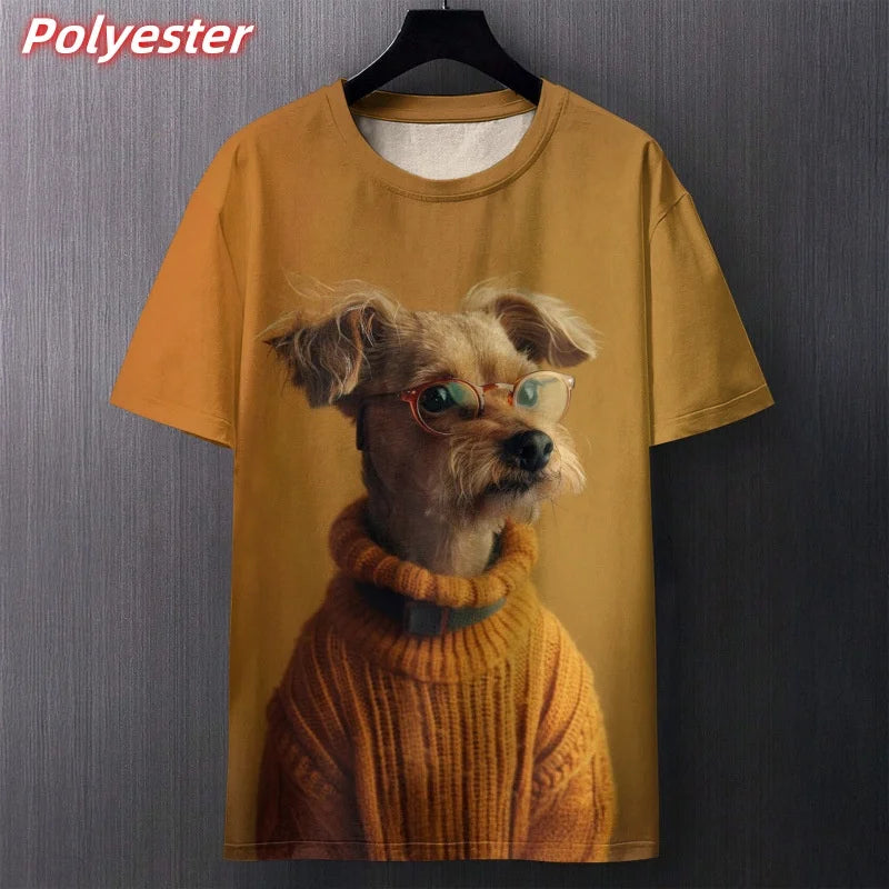 Funny Art Cat T-Shirt — Hilarious 3D Printed Cat Design Tee 🐱🎨