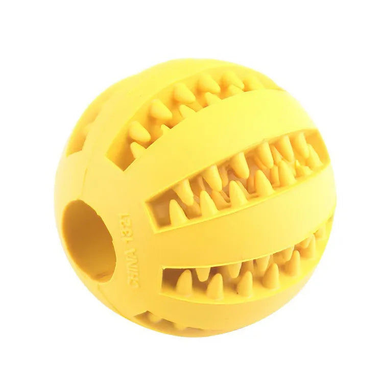 Nontoxic Treat Dispensing Dog Chew Ball — Tooth Cleaning Toy 🐶