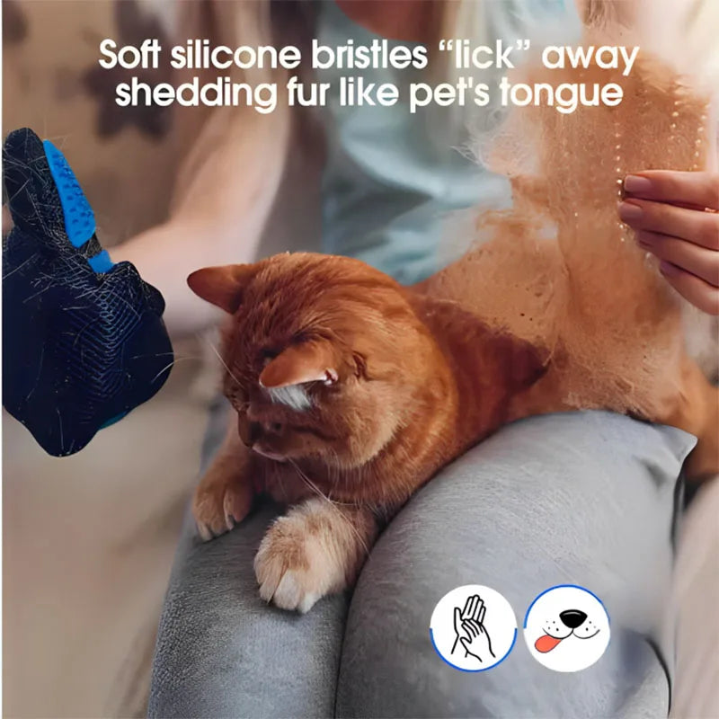 Pet Grooming Glove — Deshedding Brush & Massage Tool for Dogs & Cats 🐾