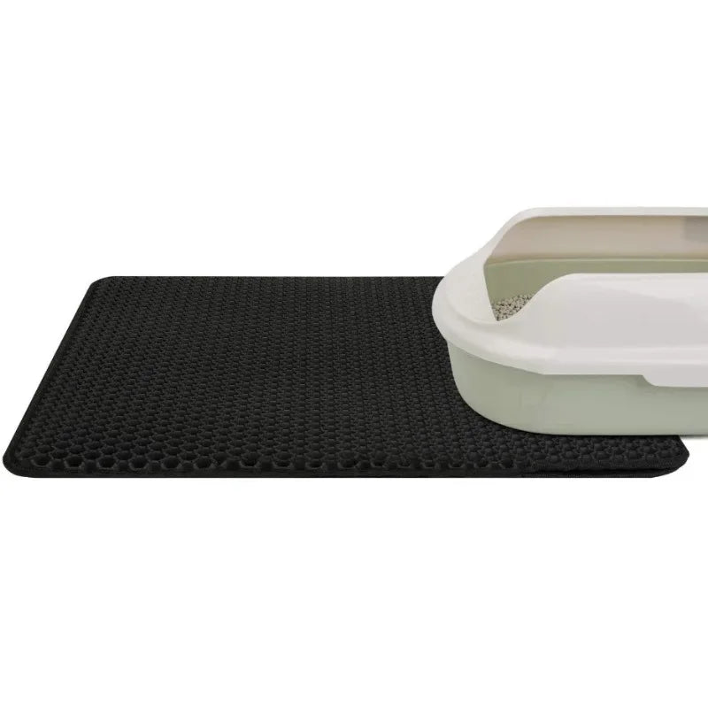 Double Layer Cat Litter Mat — Waterproof Non-Slip Trapping Mat for Litter Boxes 🐱