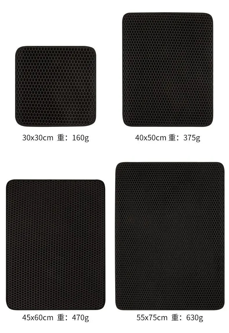Double Layer Cat Litter Mat — Waterproof Non-Slip Trapping Mat for Litter Boxes 🐱