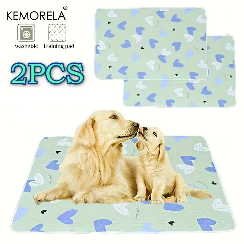 Kemorela New 2pcs Dog Training Dog Cooling Mat Mat Washable And Reusable Pet Diaper Pad Dog Cleaning Supplies