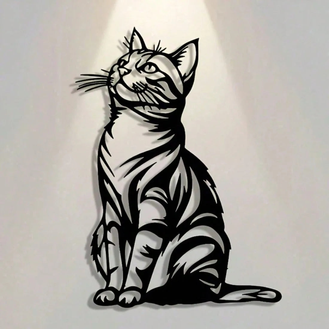 Cat Silhouette Metal Wall Art — Rust-Proof Indoor & Outdoor Cat Décor 🐱🎨