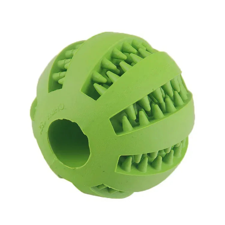 Nontoxic Treat Dispensing Dog Chew Ball — Tooth Cleaning Toy 🐶