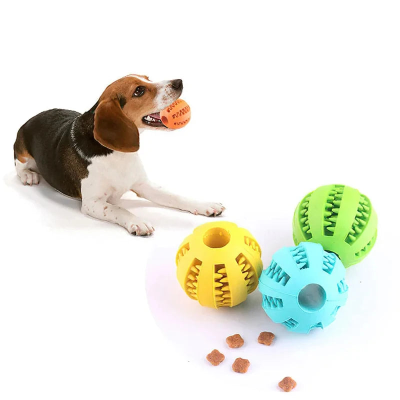 Nontoxic Treat Dispensing Dog Chew Ball — Tooth Cleaning Toy 🐶