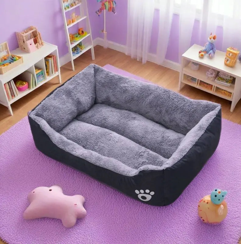 Calming Plush Pet Bed — Deep Sleep Cushion for Dogs & Cats 🐾
