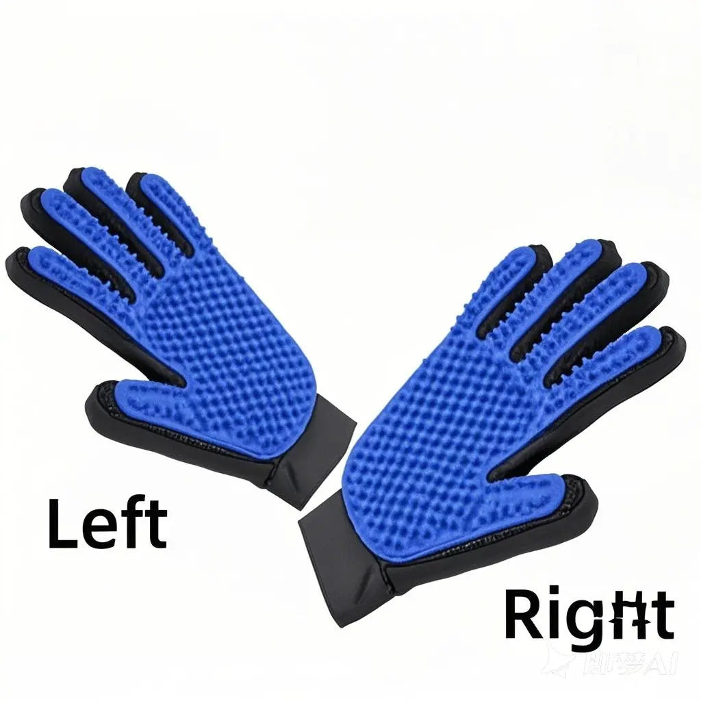 Pet Grooming Glove — Deshedding Brush & Massage Tool for Dogs & Cats 🐾