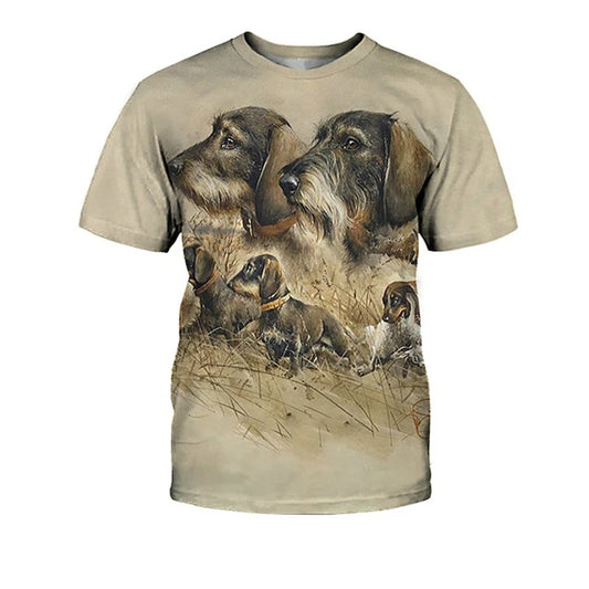 Hunting Dog & Dachshund Graphic T-Shirt — Unisex Dog Lover Tee 🐶