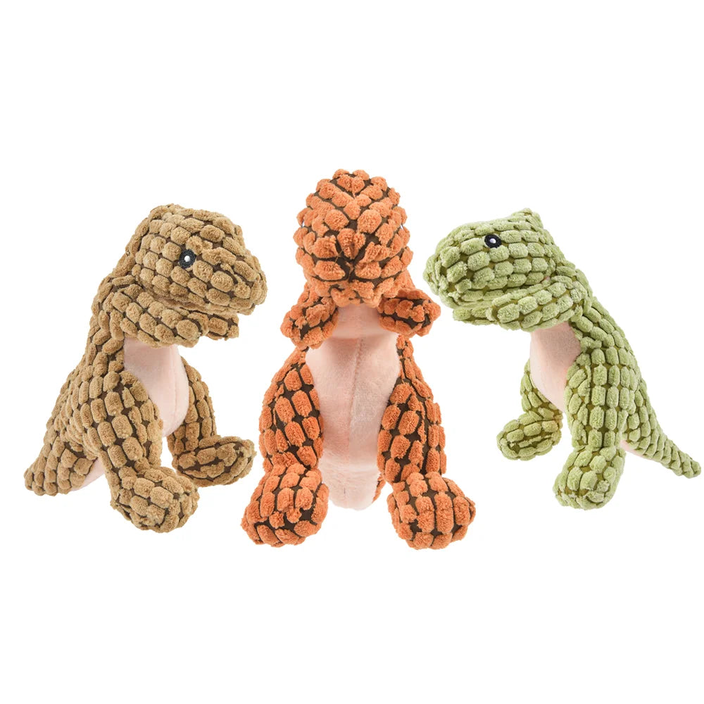 Plush Dinosaur Dog Toy — Interactive Chew Toy for Dogs & Cats 🦕🐾