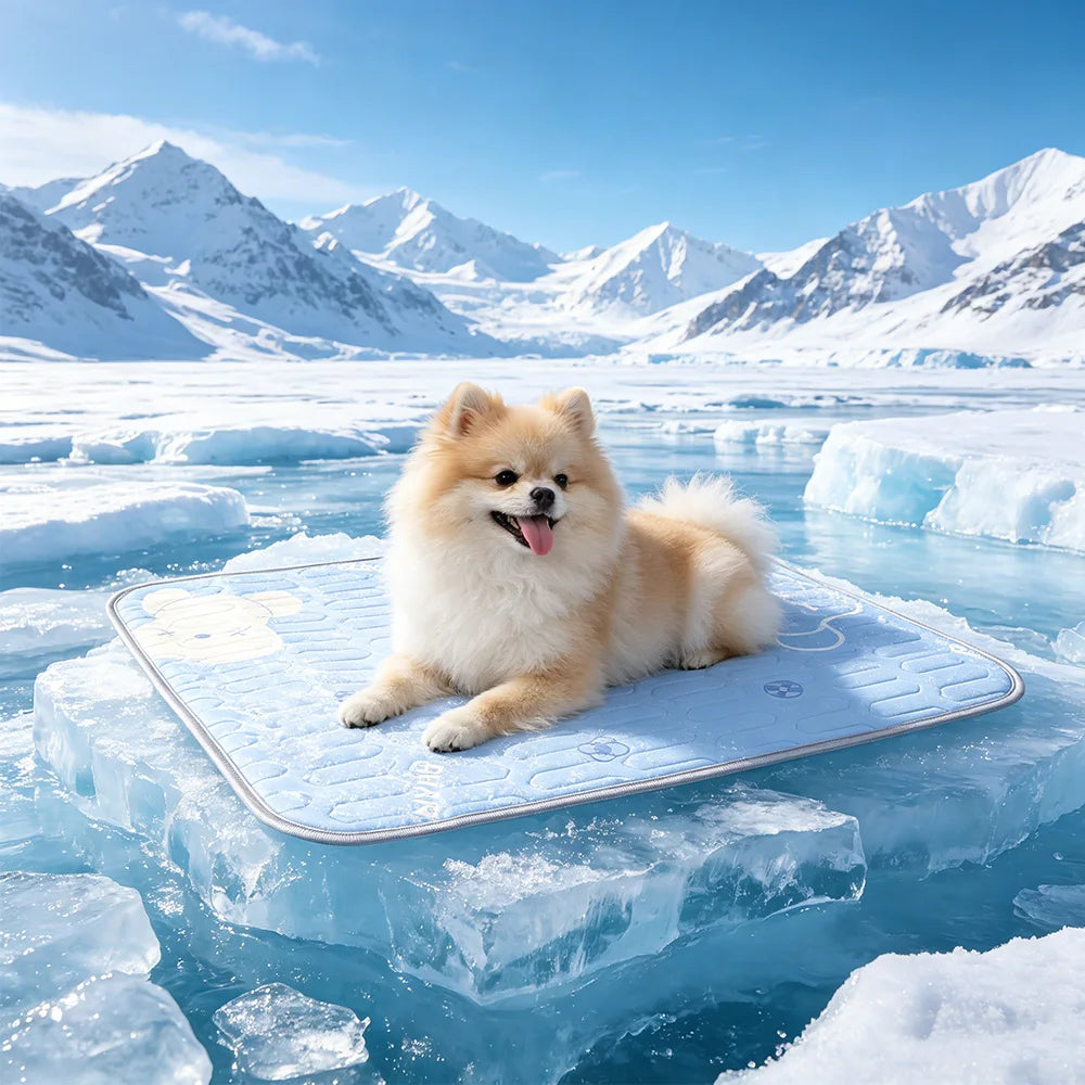 Self-Cooling Pet Mat — Advanced 4-Layer Ice Silk Cooling Pad for Dogs & Cats 🧊🐾