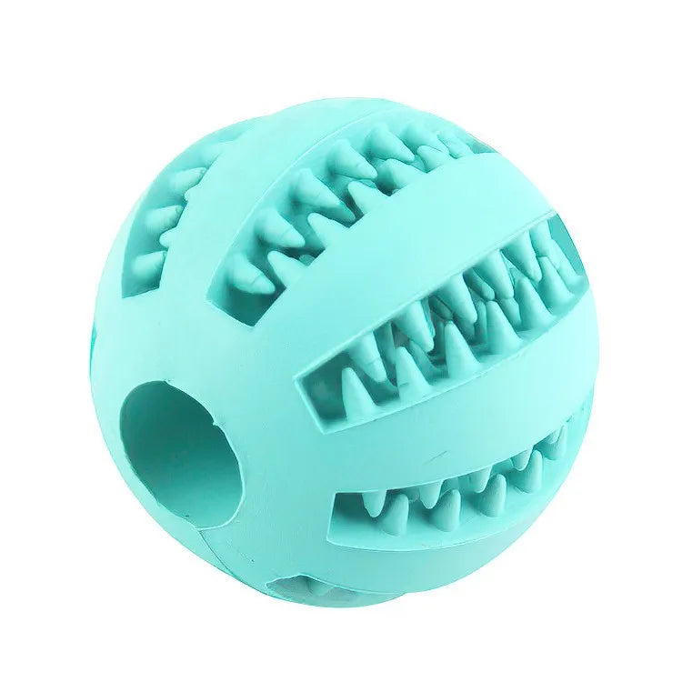 Nontoxic Treat Dispensing Dog Chew Ball — Tooth Cleaning Toy 🐶