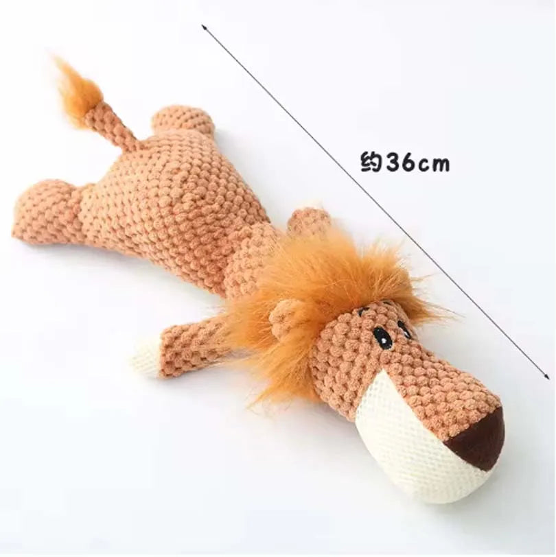Plush Squeaky Dog Toys Set — Durable Chew Toys for Large Dogs 🐶🦁