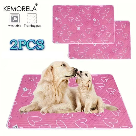 Kemorela New 2pcs Dog Training Dog Cooling Mat Mat Washable And Reusable Pet Diaper Pad Dog Cleaning Supplies