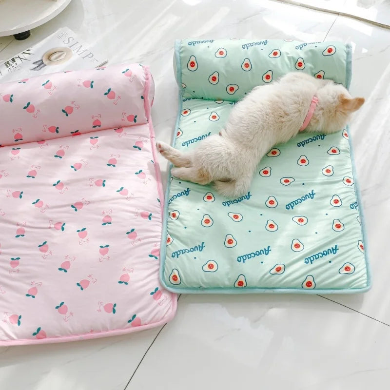 Dog Mat Cooling Summer Pad Mat For Dogs Cat Blanket Sofa Breathable Pet Dog Bed Summer Washable For Small Medium Large Dogs Mat