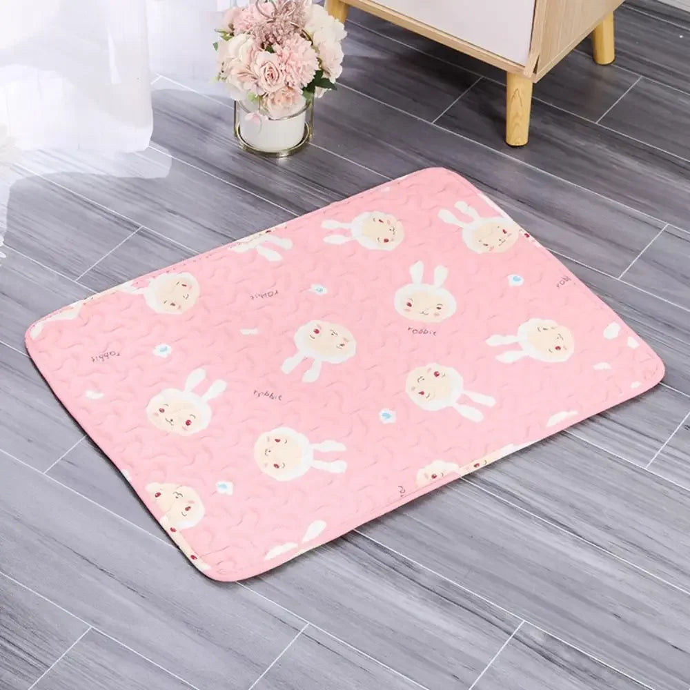 Cute Washable Dog Cooling Mat Summer Pad Breathable Pet Cold Bed Pet Ice Pad Blanket Dog Cat Sleeping Pad Pet