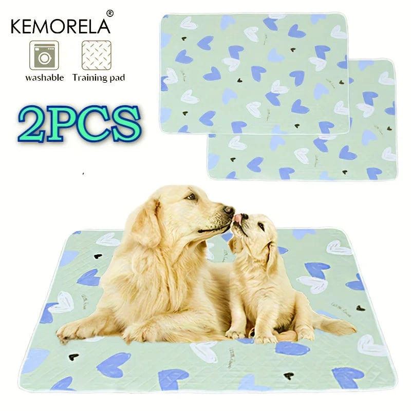 Kemorela New 2pcs Dog Training Dog Cooling Mat Mat Washable And Reusable Pet Diaper Pad Dog Cleaning Supplies