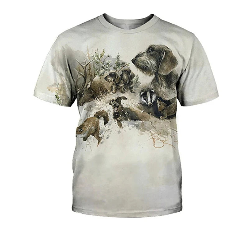Hunting Dog & Dachshund Graphic T-Shirt — Unisex Dog Lover Tee 🐶