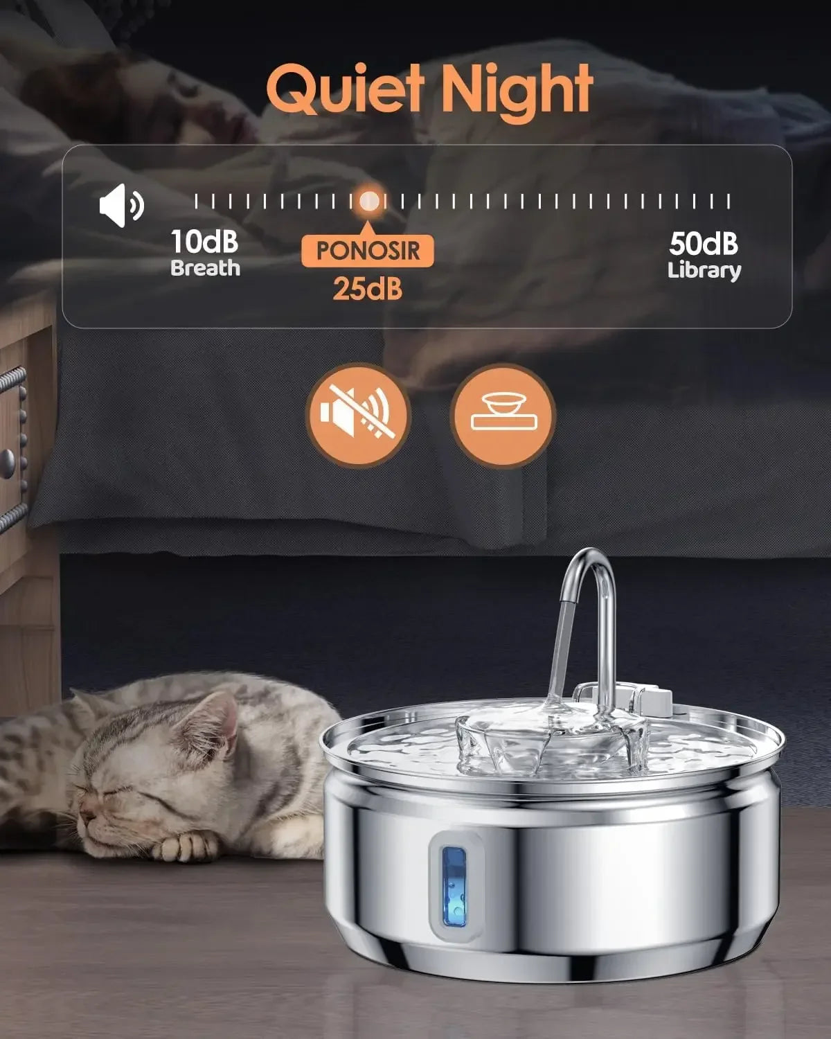 Large 3.2L Stainless Steel Pet Water Fountain — Automatic Filter for Cats & Dogs 💧🐱🐶