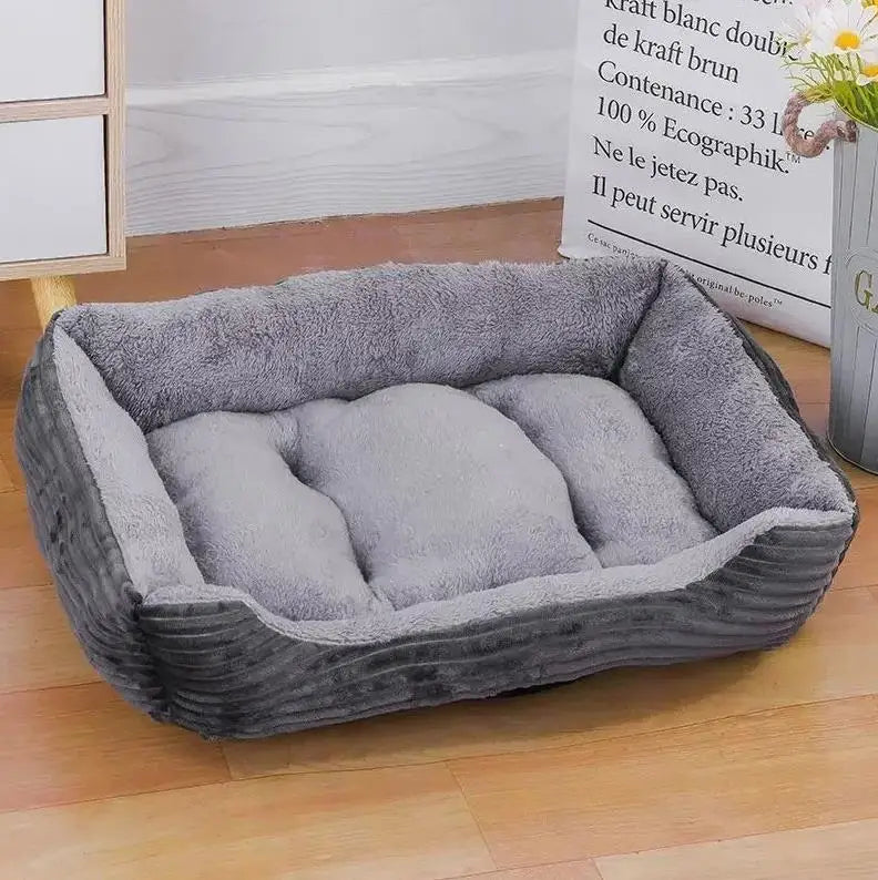 Calming Plush Pet Bed — Deep Sleep Cushion for Dogs & Cats 🐾