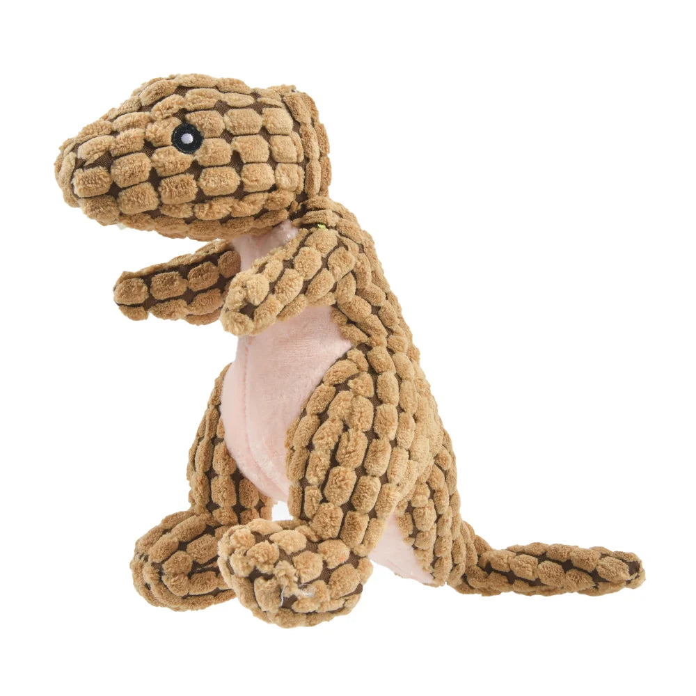 Plush Dinosaur Dog Toy — Interactive Chew Toy for Dogs & Cats 🦕🐾