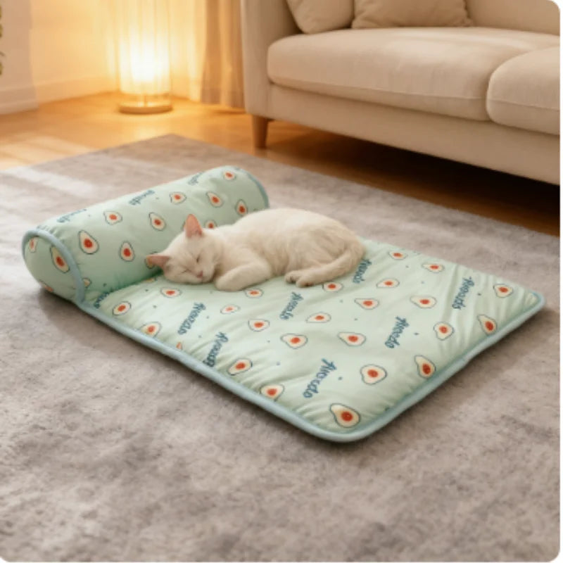 Dog Mat Cooling Summer Pad Mat For Dogs Cat Blanket Sofa Breathable Pet Dog Bed Summer Washable For Small Medium Large Dogs Mat