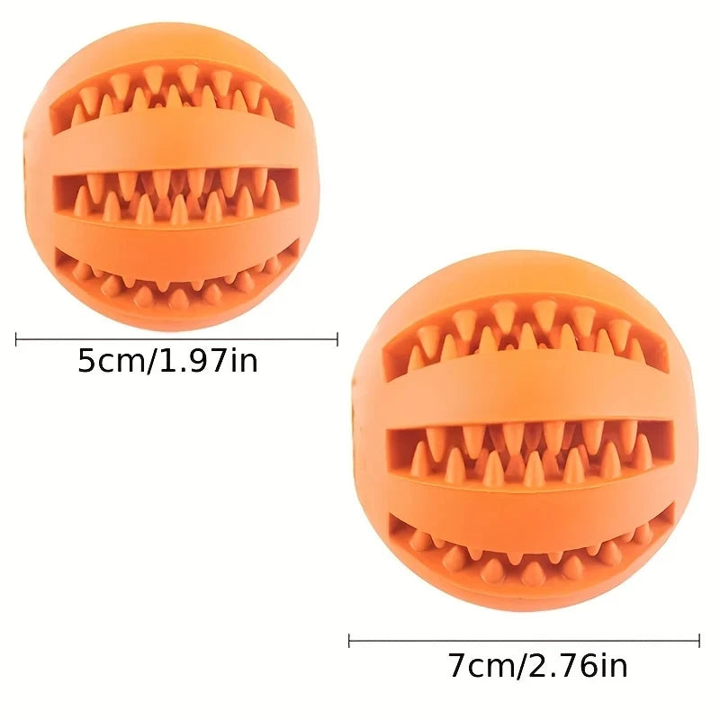 Nontoxic Treat Dispensing Dog Chew Ball — Tooth Cleaning Toy 🐶