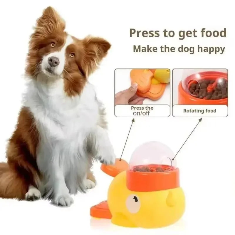 Duck Shaped Interactive Treat Dispenser Dog Toy — Slow Feeder & Brain Game 🦆🐶