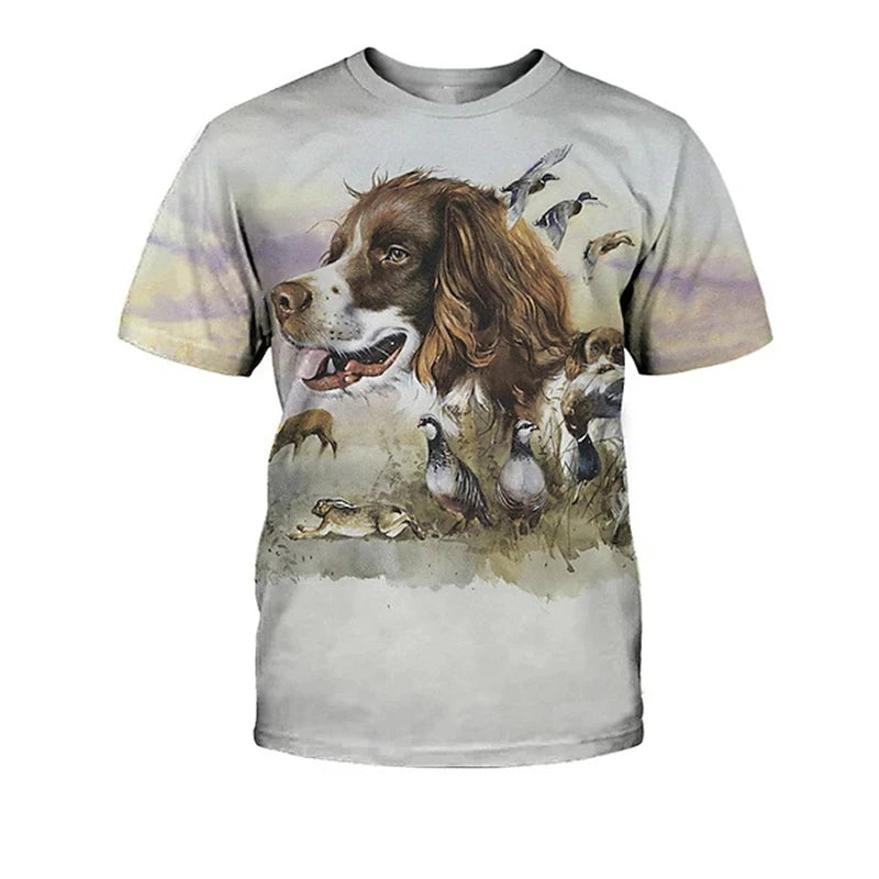 Hunting Dog & Dachshund Graphic T-Shirt — Unisex Dog Lover Tee 🐶