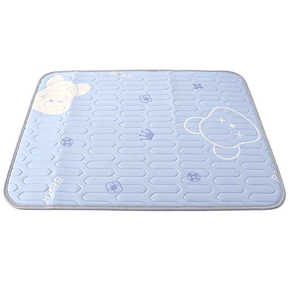 Self-Cooling Pet Mat — Advanced 4-Layer Ice Silk Cooling Pad for Dogs & Cats 🧊🐾