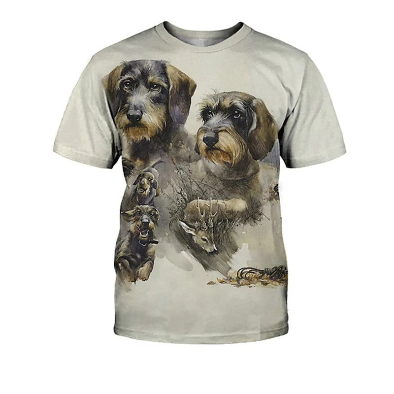 Hunting Dog & Dachshund Graphic T-Shirt — Unisex Dog Lover Tee 🐶
