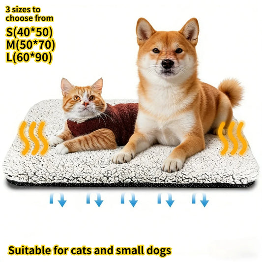 Self-Heating Pet Blanket Mat — Cosy Thermal Bed for Dogs & Cats 🐾