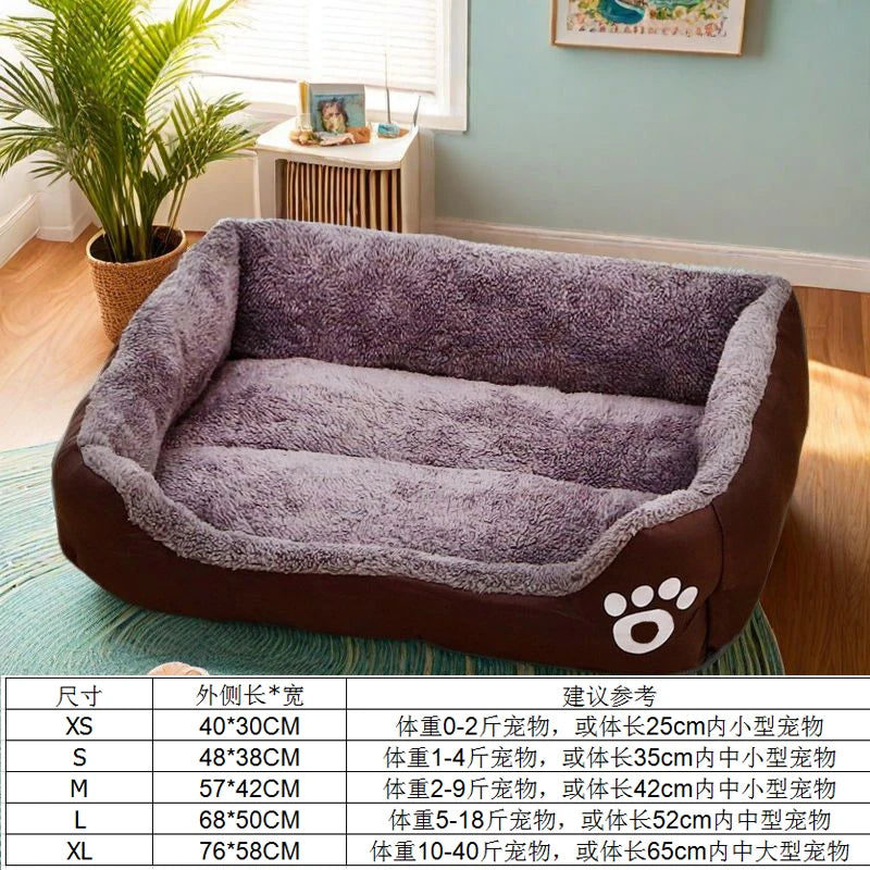 Calming Plush Pet Bed — Deep Sleep Cushion for Dogs & Cats 🐾