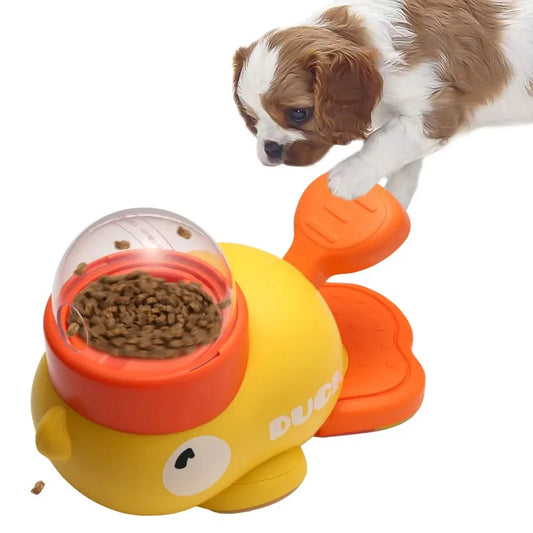 Duck Shaped Interactive Treat Dispenser Dog Toy — Slow Feeder & Brain Game 🦆🐶
