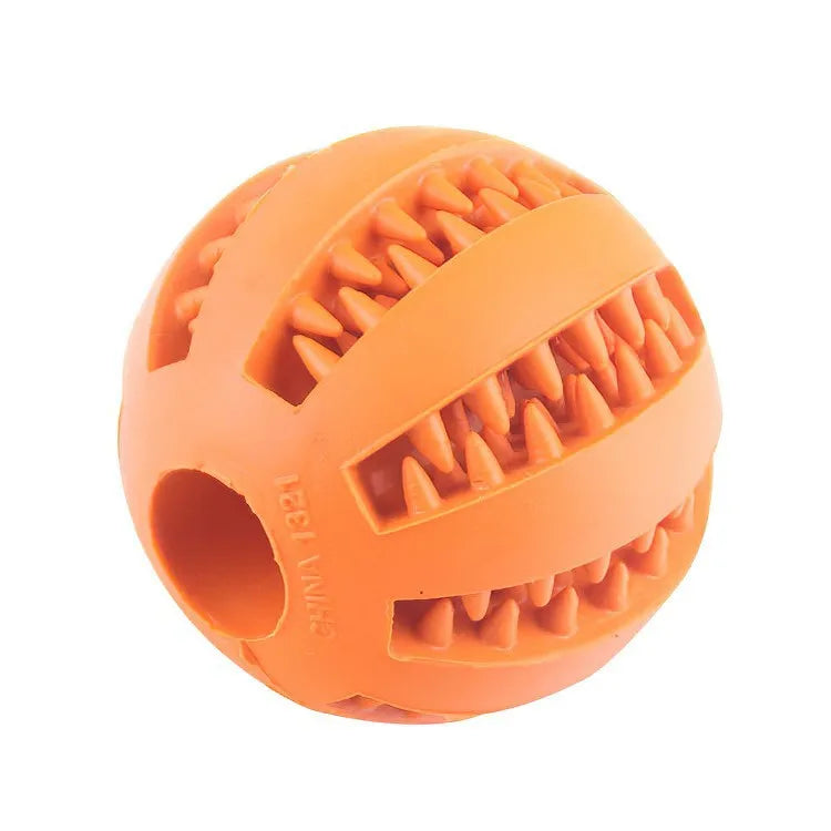 Nontoxic Treat Dispensing Dog Chew Ball — Tooth Cleaning Toy 🐶