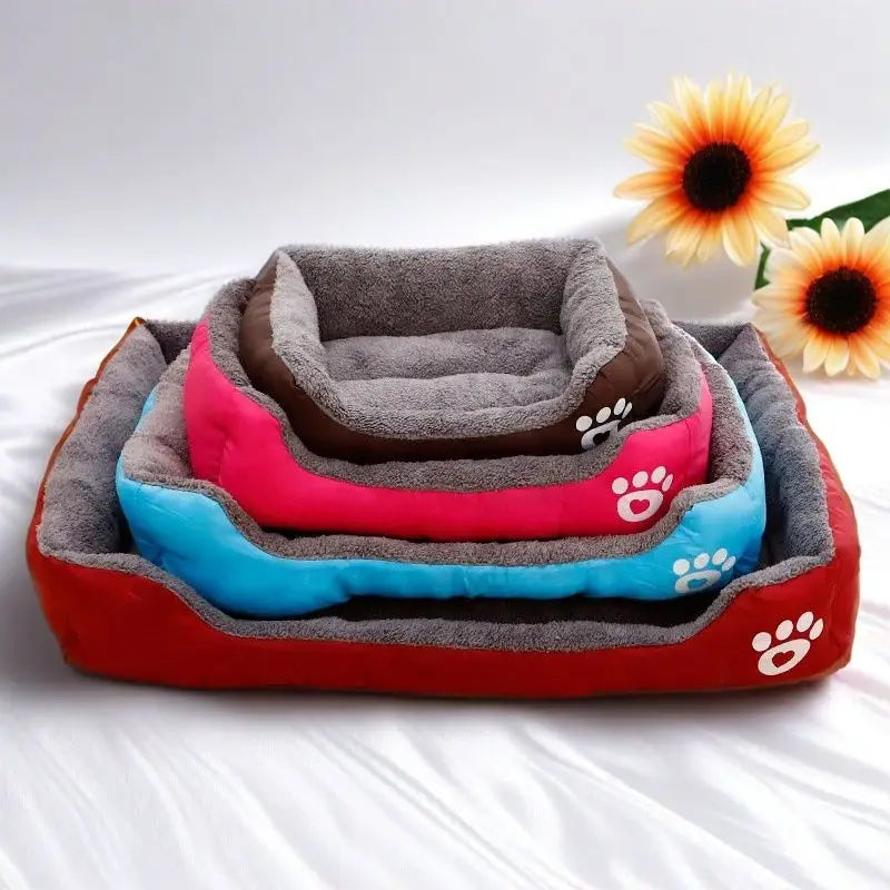 Calming Plush Pet Bed — Deep Sleep Cushion for Dogs & Cats 🐾