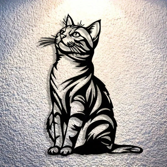 Cat Silhouette Metal Wall Art — Rust-Proof Indoor & Outdoor Cat Décor 🐱🎨