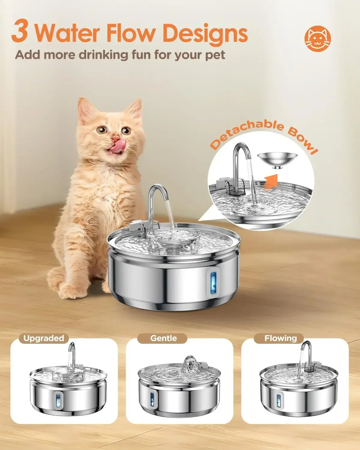Large 3.2L Stainless Steel Pet Water Fountain — Automatic Filter for Cats & Dogs 💧🐱🐶