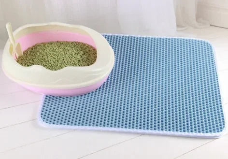 Double Layer Cat Litter Mat — Waterproof Non-Slip Trapping Mat for Litter Boxes 🐱