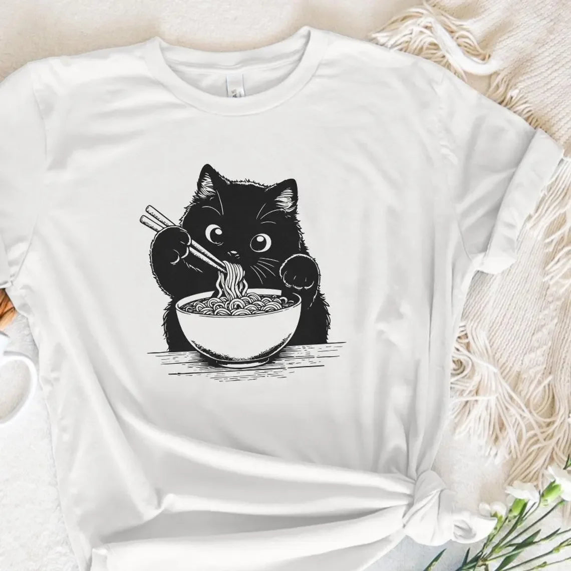 "PAWS" Funny Cat T-Shirt  Hilarious Jaws Parody Tee for Cat Lovers 🐱🦈