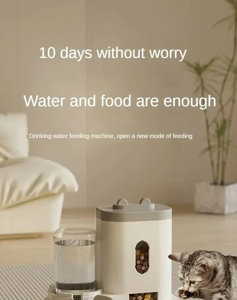 Large Capacity Automatic Pet Feeder & Water Fountain — Perfect for Dogs & Cats 🐾