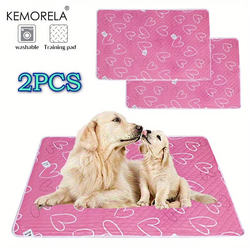 Kemorela New 2pcs Dog Training Dog Cooling Mat Mat Washable And Reusable Pet Diaper Pad Dog Cleaning Supplies