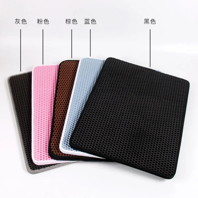 Double Layer Cat Litter Mat — Waterproof Non-Slip Trapping Mat for Litter Boxes 🐱