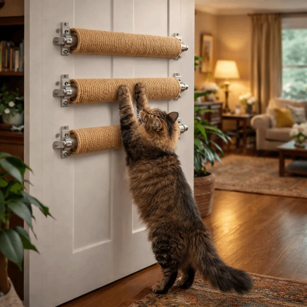 Title: Wall Mounted Cat Climbing Frame & Scratch Posts 🐱